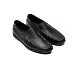 Paraboot Anvers Brown Pebbled Leather Driving Loafers Black Size 8 NWT